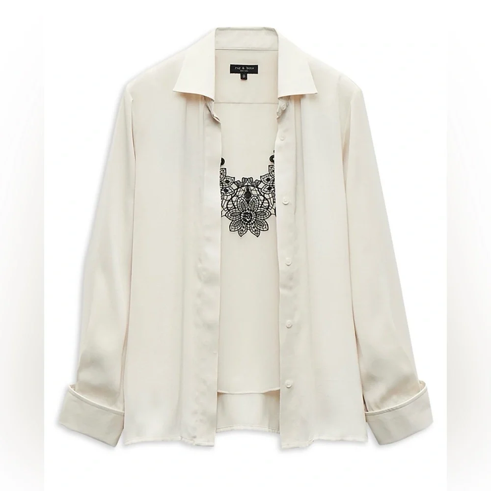 Rag & Bone Ivory Venus Blouse in Ivory - Picture 6 of 9